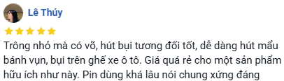 Ảnh phản hồi của Lê Thúy về sản phẩm máy hút bụi