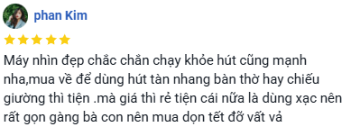 Ảnh phản hồi của Phan Kim về sản phẩm máy hút bụi