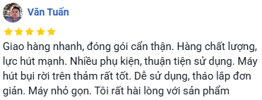 Ảnh phản hồi của Văn Tuấn về sản phẩm máy hút bụi